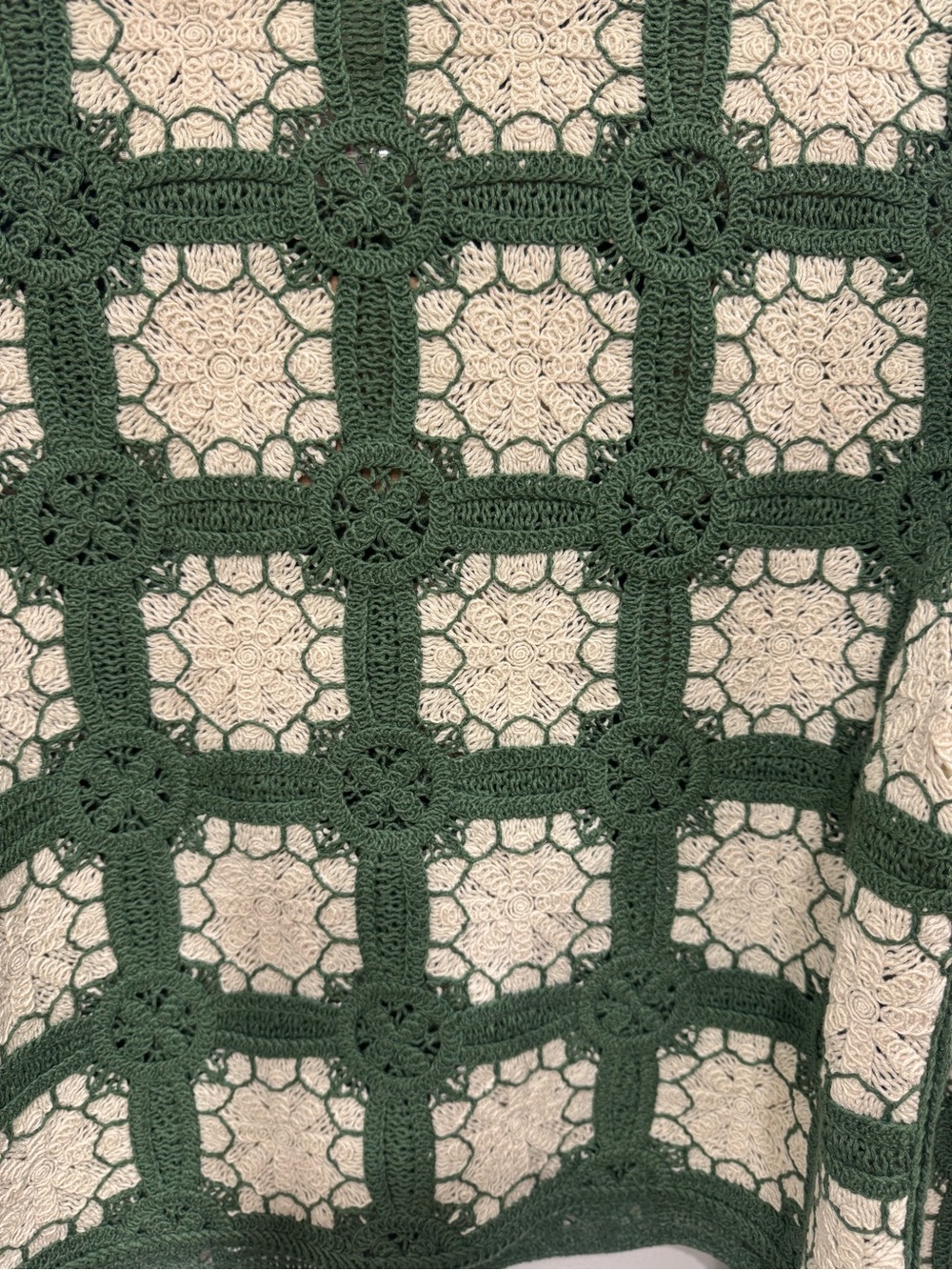 Boden Green and Cream Crochet Jacket - Picture 7 of 7